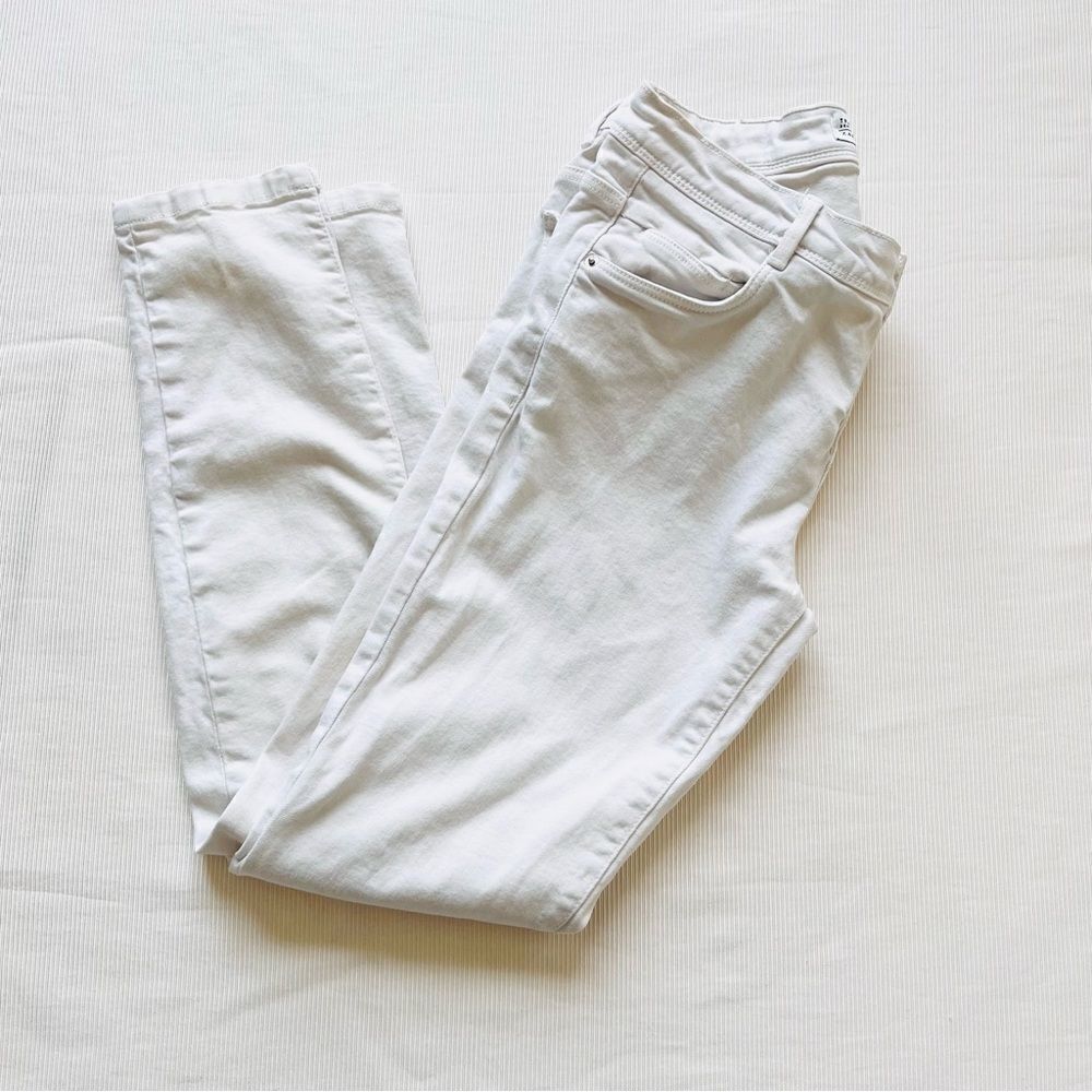 Zara Trafaluc Womens Pants Jeans White Casual Fashion Skinny Stretchy Used Sz 6